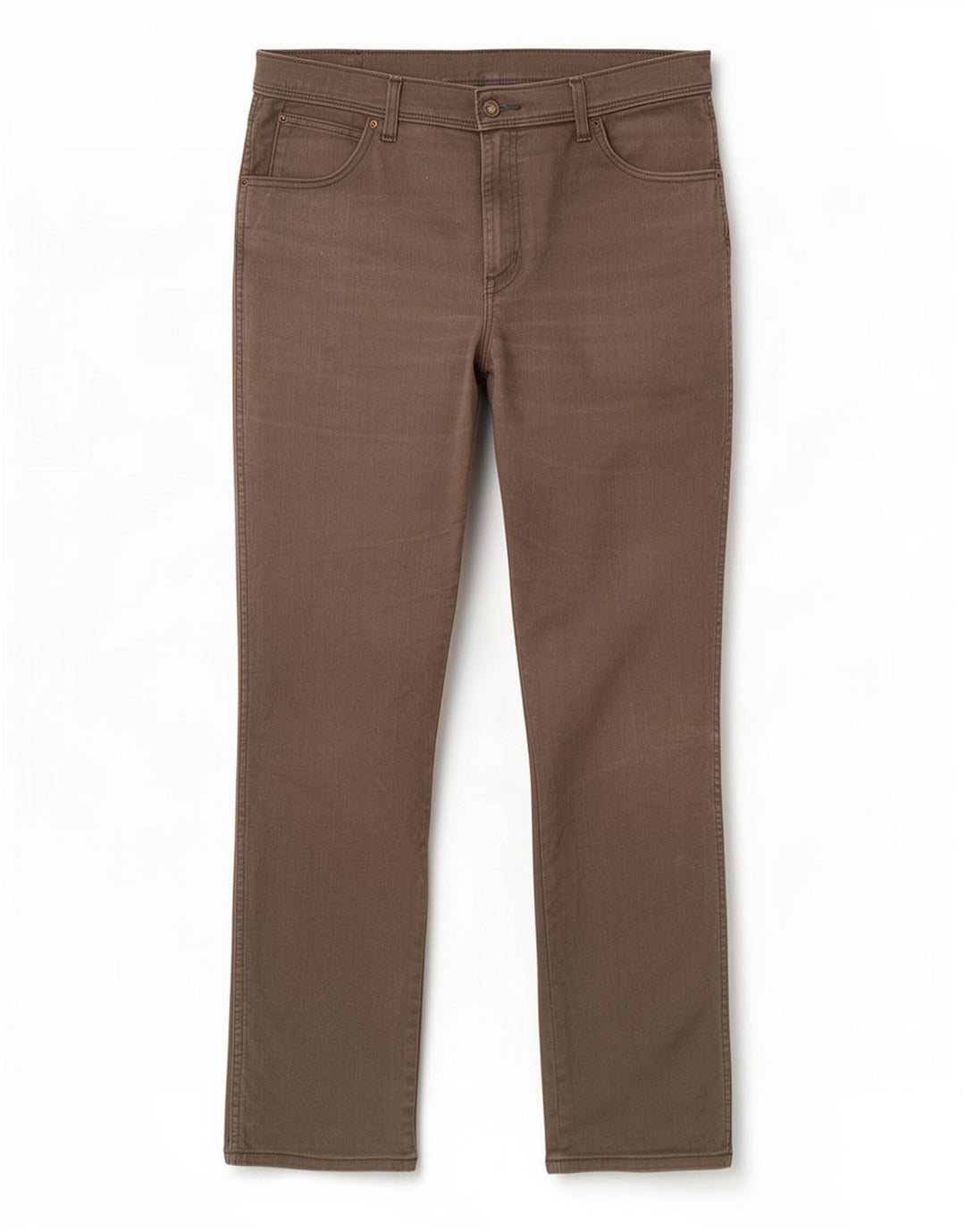 Męskie jeansy Wrangler Regular Straight W36 L34 Brązowa bawełna
