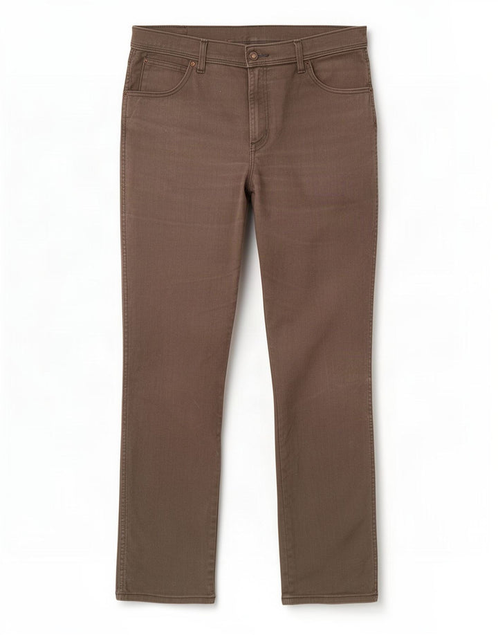Męskie jeansy Wrangler Regular Straight W36 L34 Brązowa bawełna
