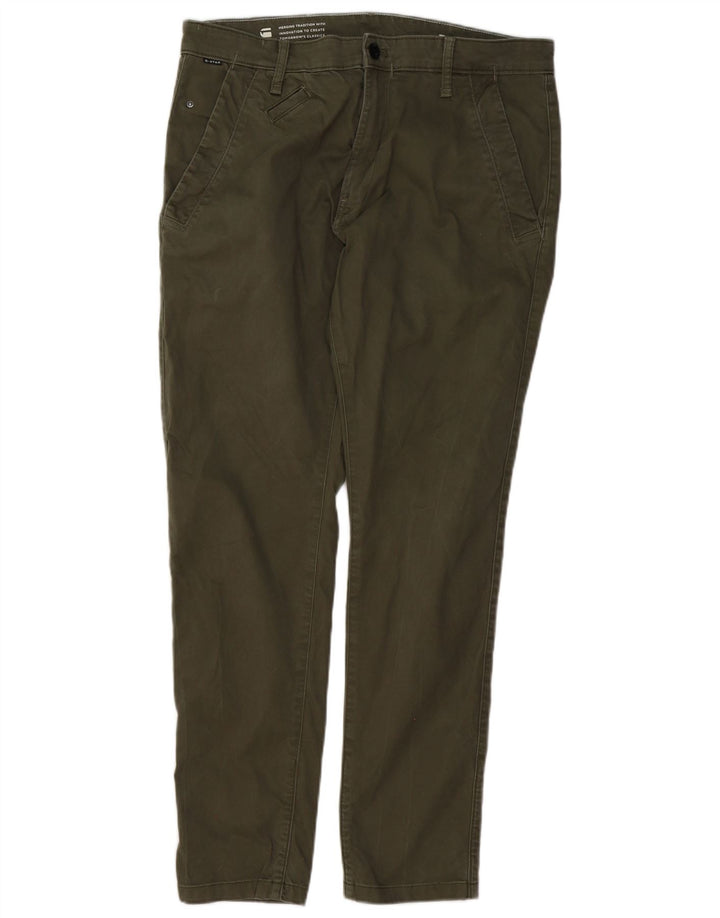 Męskie spodnie chino typu slim fit G-STAR W34 L30, bawełna khaki