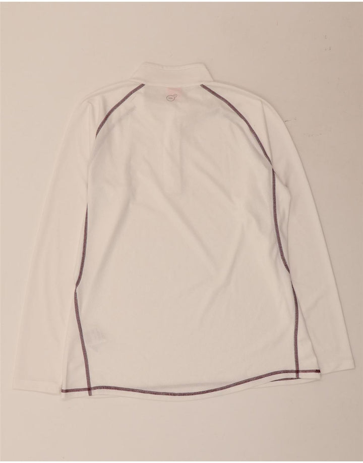 Damski dres Puma z zamkiem błyskawicznym na szyi, UK 16, duży, biały poliester