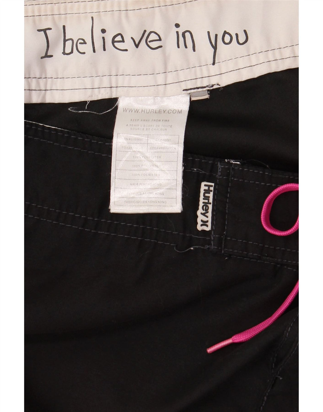 Męskie szorty kąpielowe HURLEY z grafiką, duże, czarne, poliestrowe