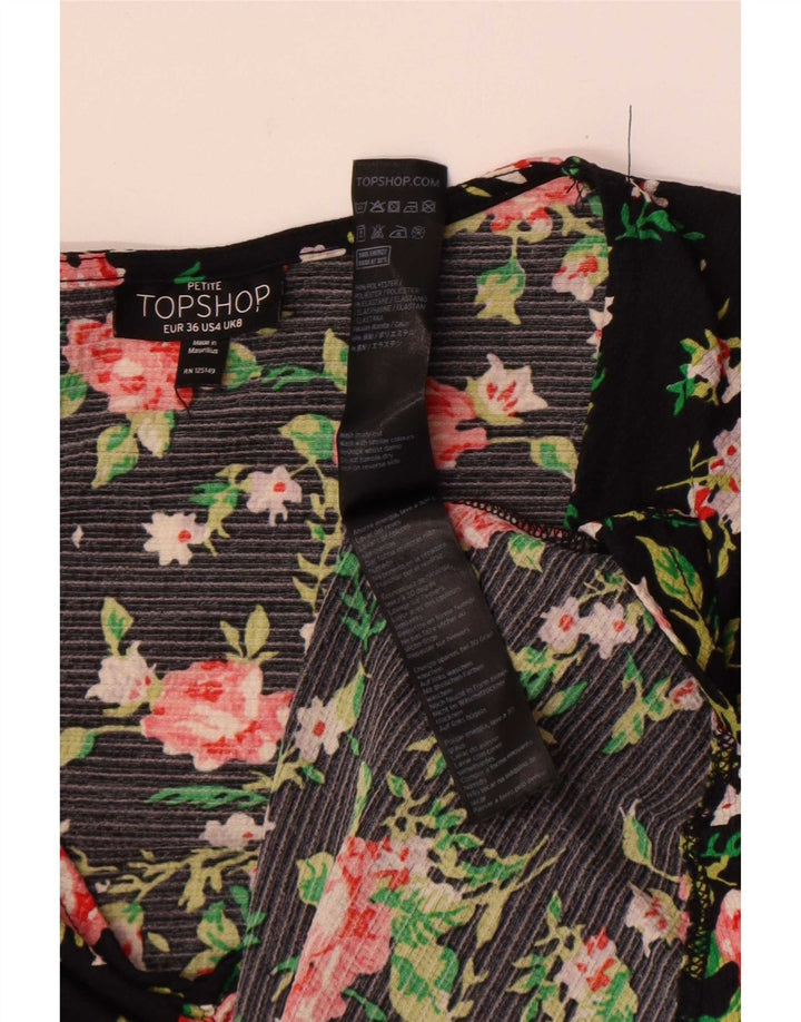 Topshop damska sukienka o linii A UK 8, mała, czarna, poliester