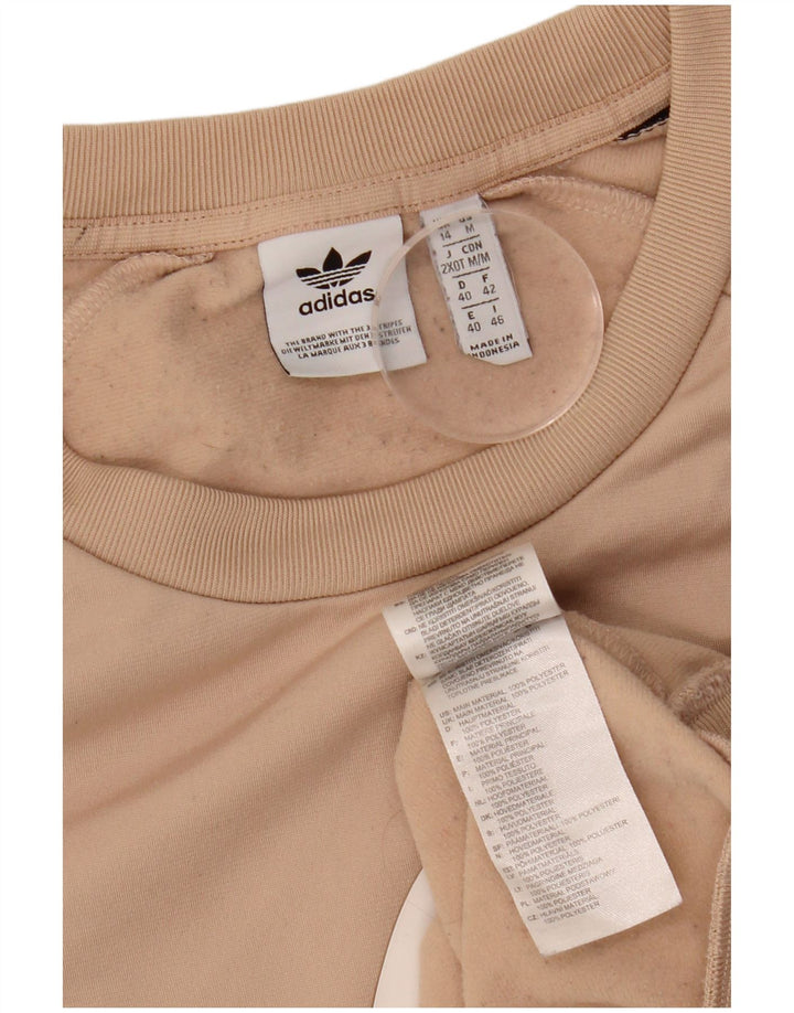 Damska bluza Adidas Graphic Jumper UK 14 Duży beżowy poliester