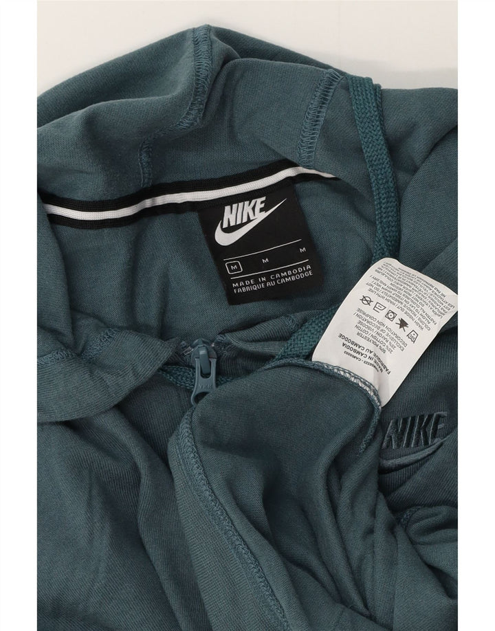 Damska bluza z kapturem i zamkiem błyskawicznym Nike, Crop Oversized, UK 14, średni niebieski poliester
