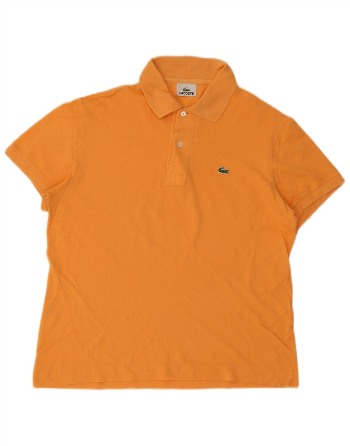 Męska koszulka polo Lacoste, rozmiar 4, średnia, pomarańczowa, bawełniana