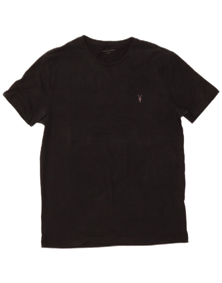 T-shirt męski ALL SAINTS, średni czarny, bawełniany