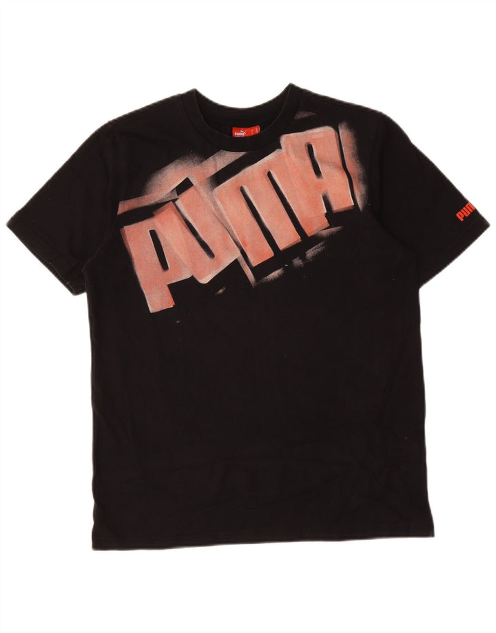 Chłopięcy T-shirt z grafiką Puma, 13-14 lat, czarny