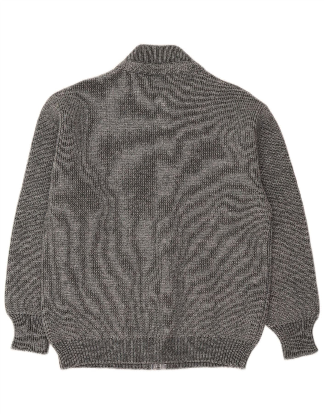 Męski sweter rozpinany Gordon, mały, szary, wełniany