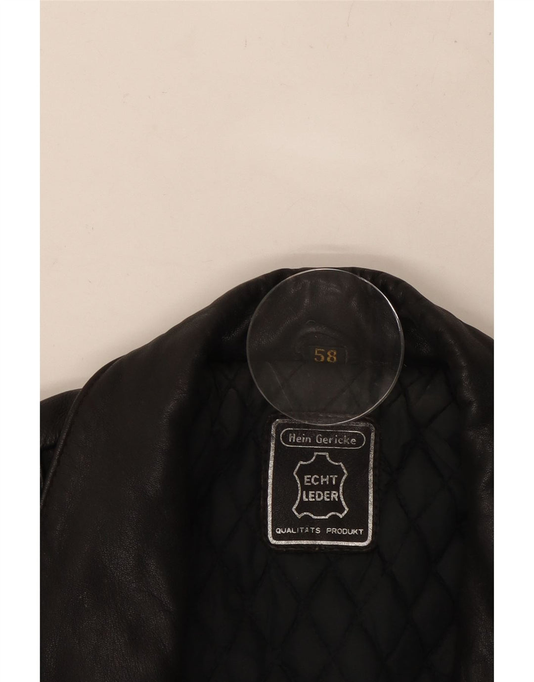 HEIN GERICKE Męska skórzana kurtka motocyklowa UK 38, średnia czarna skóra