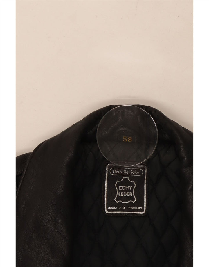 HEIN GERICKE Męska skórzana kurtka motocyklowa UK 38, średnia czarna skóra