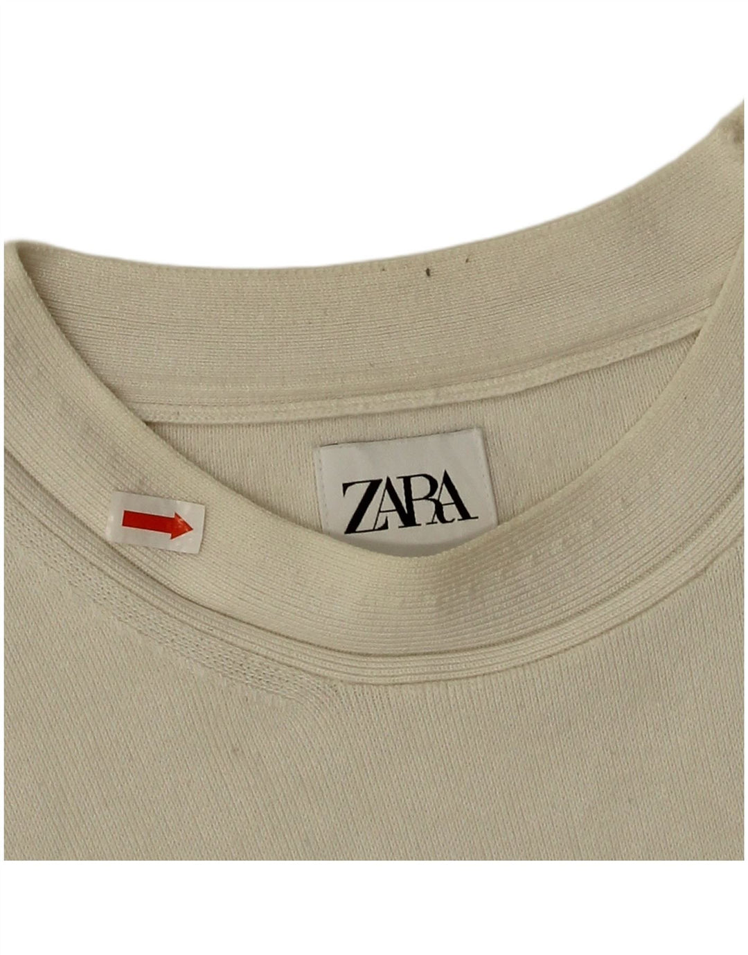Sweter damski Zara z dekoltem w łódkę UK 14 Średni biały wiskoza