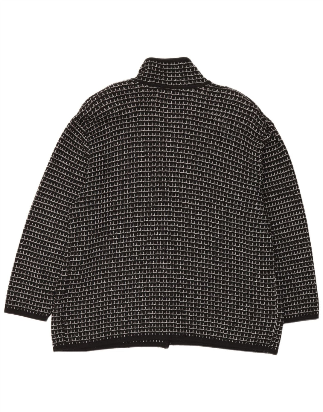 Męski sweter rozpinany Settebello XL w czarną kratkę, akryl