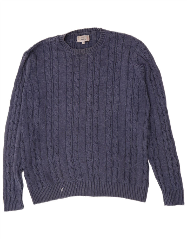 Marks & Spencer Męski sweter o regularnym kroju z okrągłym dekoltem XL, granatowy