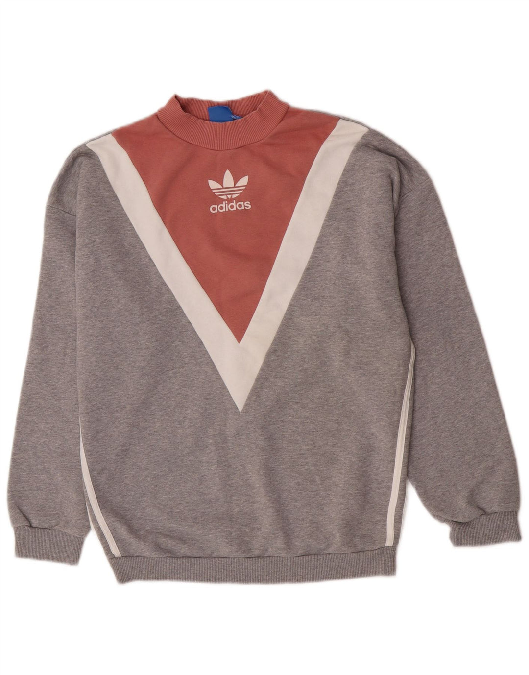 Damska bluza oversize Adidas Jumper UK 10 Small Grey Colorblock
