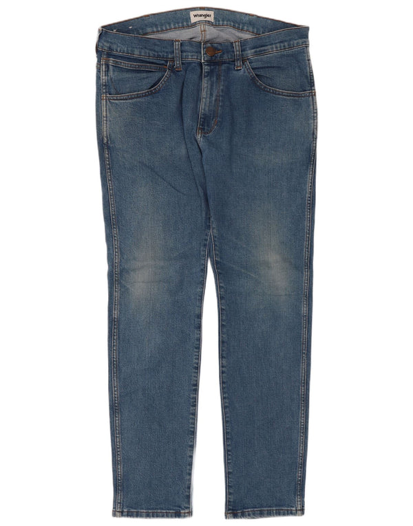 Wrangler Męskie Bryson Skinny Jeans W36 L32 Niebieskie bawełniane