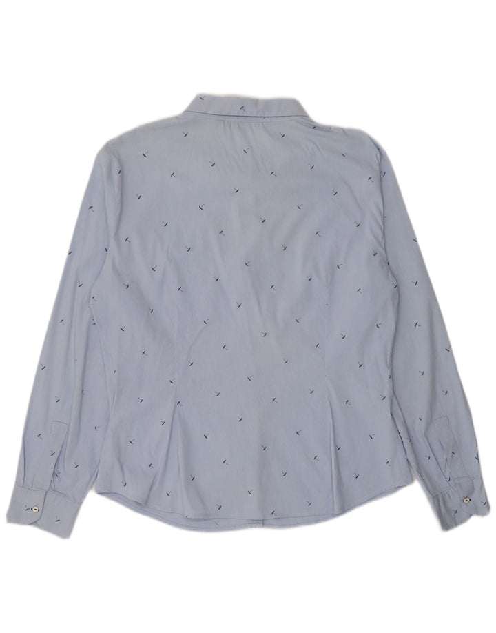 Koszula damska Zara w abstrakcyjny wzór UK 18 XL niebieska