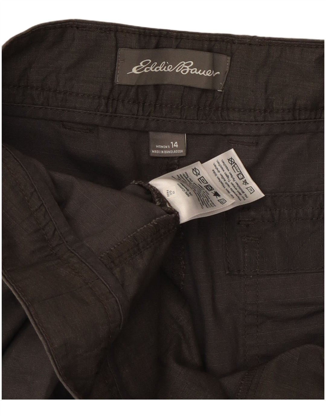 Spodnie damskie EDDIE BAUER Straight Cargo US 14 XL W36 L23 Szare