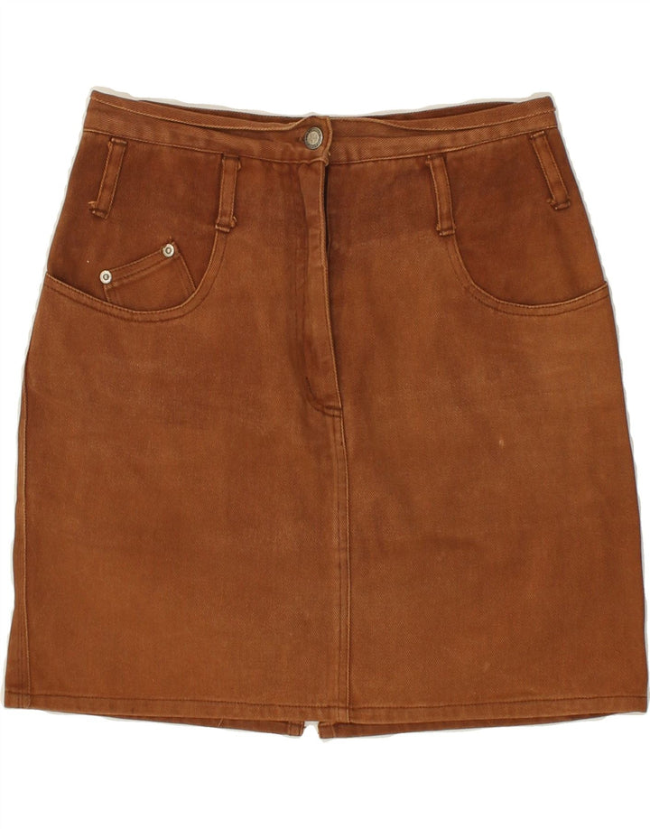 Damska spódnica jeansowa VINTAGE EU 40 Medium W28 Brązowa bawełna