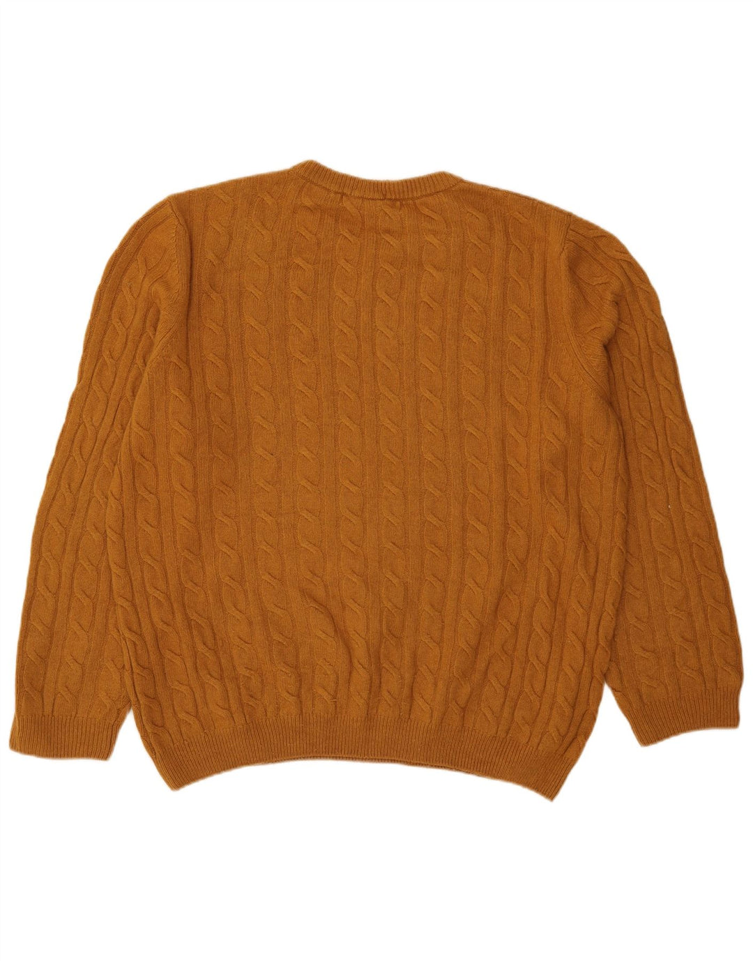 Męski sweter Timberland z okrągłym dekoltem, duży, brązowy, wełniany