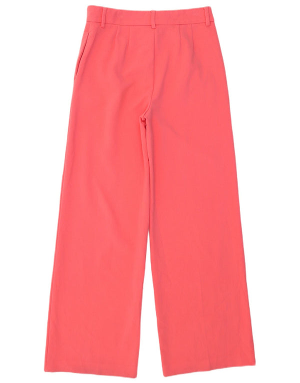 Marks & Spencer Womens High Waist Suit Trousers UK 12 Medium W30 L32 Pink