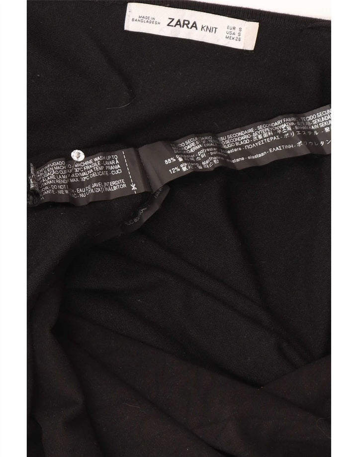 Sweter męski Zara z otwartym kardiganem UK 10 Small Black Wiskoza
