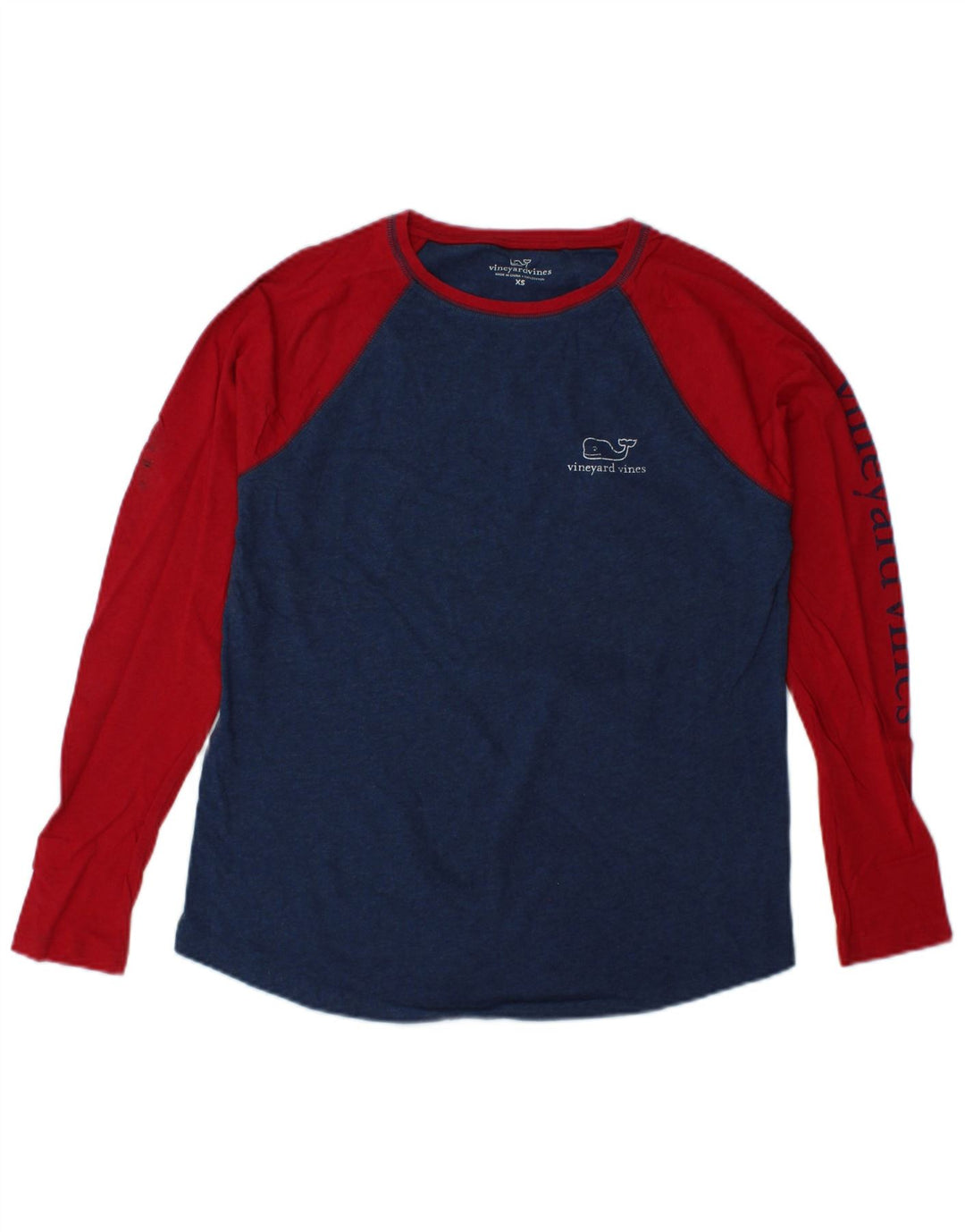 Damski top graficzny VINEYARD VINES z długim rękawem, UK 6 XS, w kolorze niebieskim