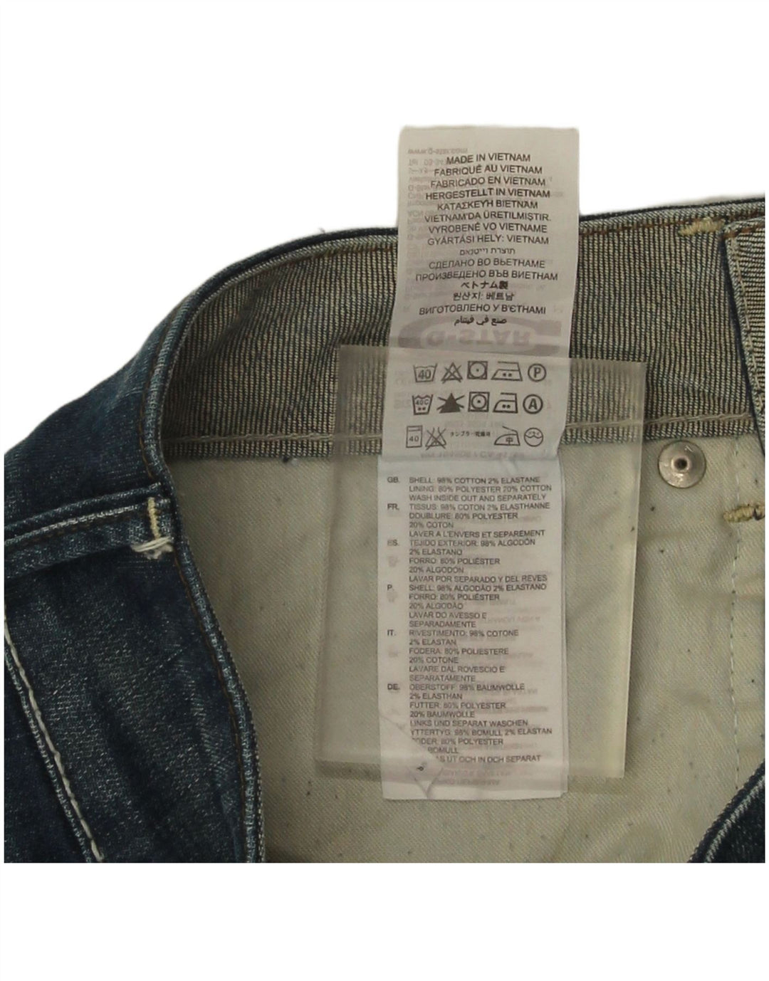 Damskie jeansy G-Star Midge Straight W27 L32 Niebieskie bawełniane