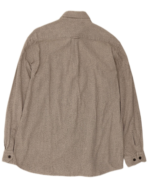 Męska koszula flanelowa Hugo Boss, duża, szara, bawełniana w plamki