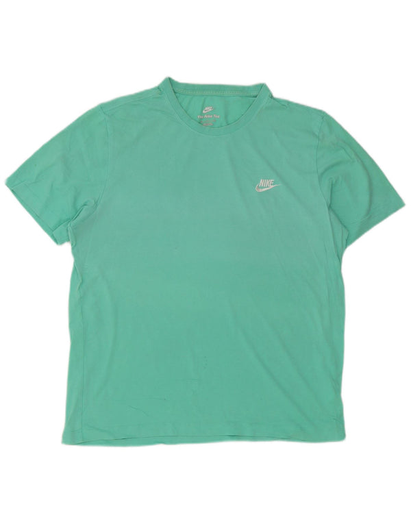 T-shirt męski Nike XL, turkusowa bawełna