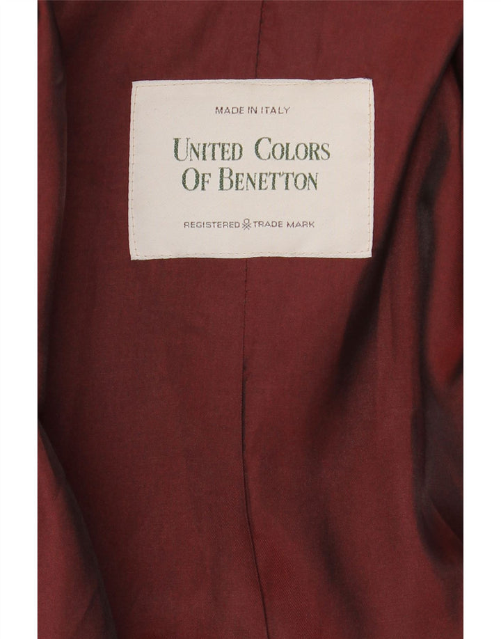 Płaszcz męski BENETTON dwurzędowy UK 44 2XL czarny