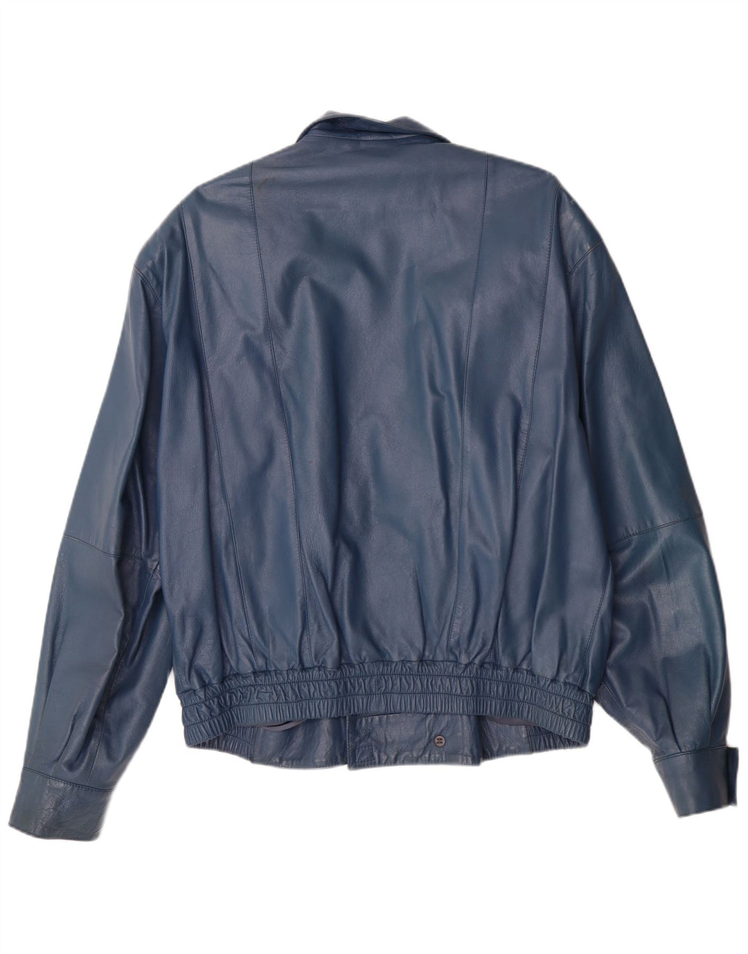 Męska kurtka wojskowa skórzana VINTAGE IT 52 XL niebieska skóra