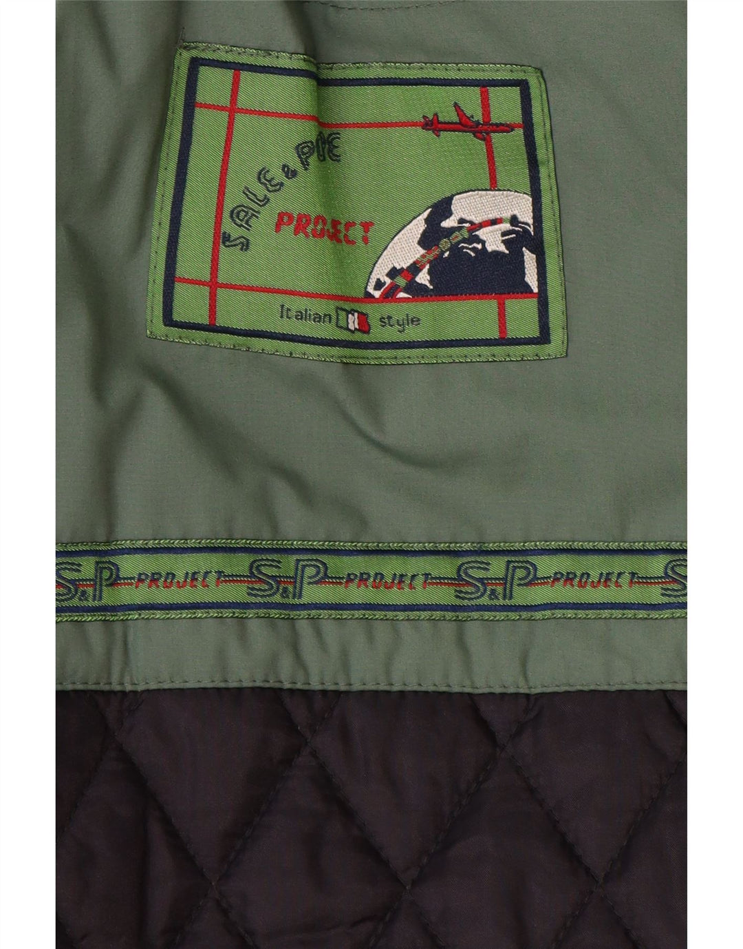 Vintage męska ocieplana kurtka UK 42 XL, zielona