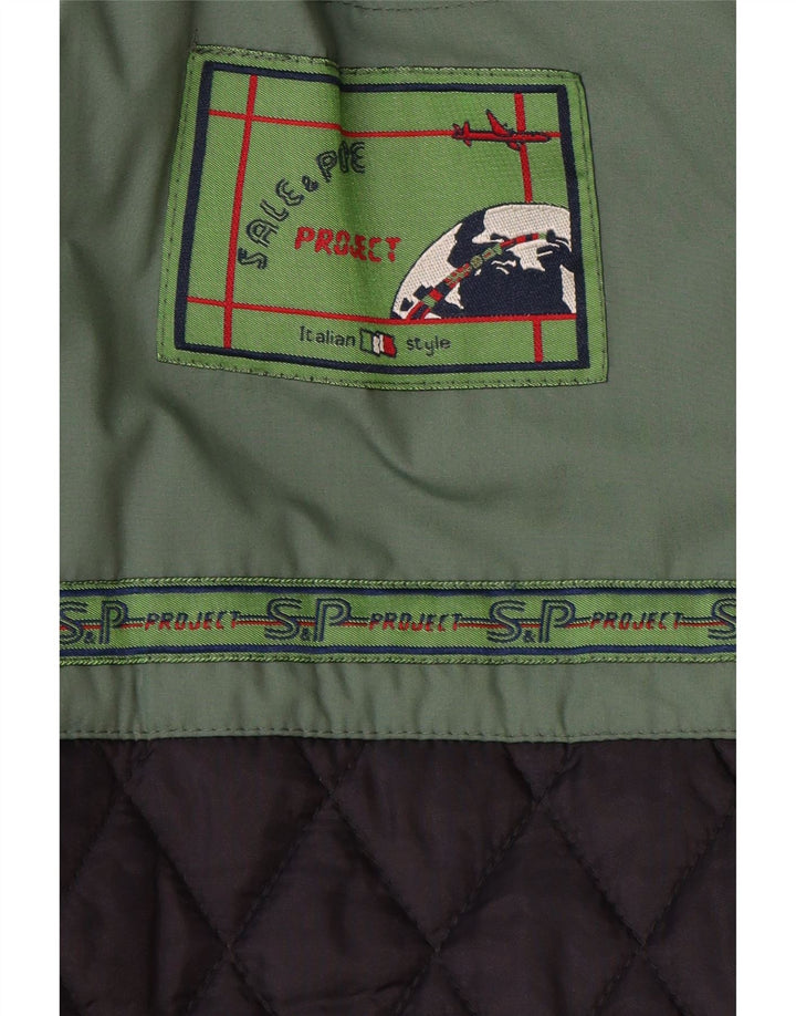 Vintage męska ocieplana kurtka UK 42 XL, zielona