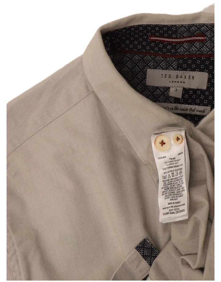 Koszula męska Ted Baker, rozmiar 3, mała, z bawełny w kolorze złamanej bieli