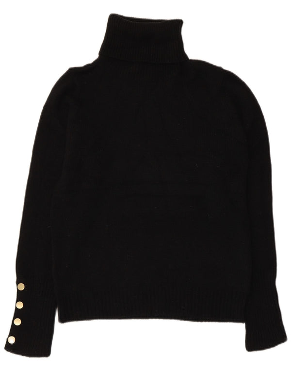 Damski sweter z golfem ZARA UK 12, średni czarny akryl