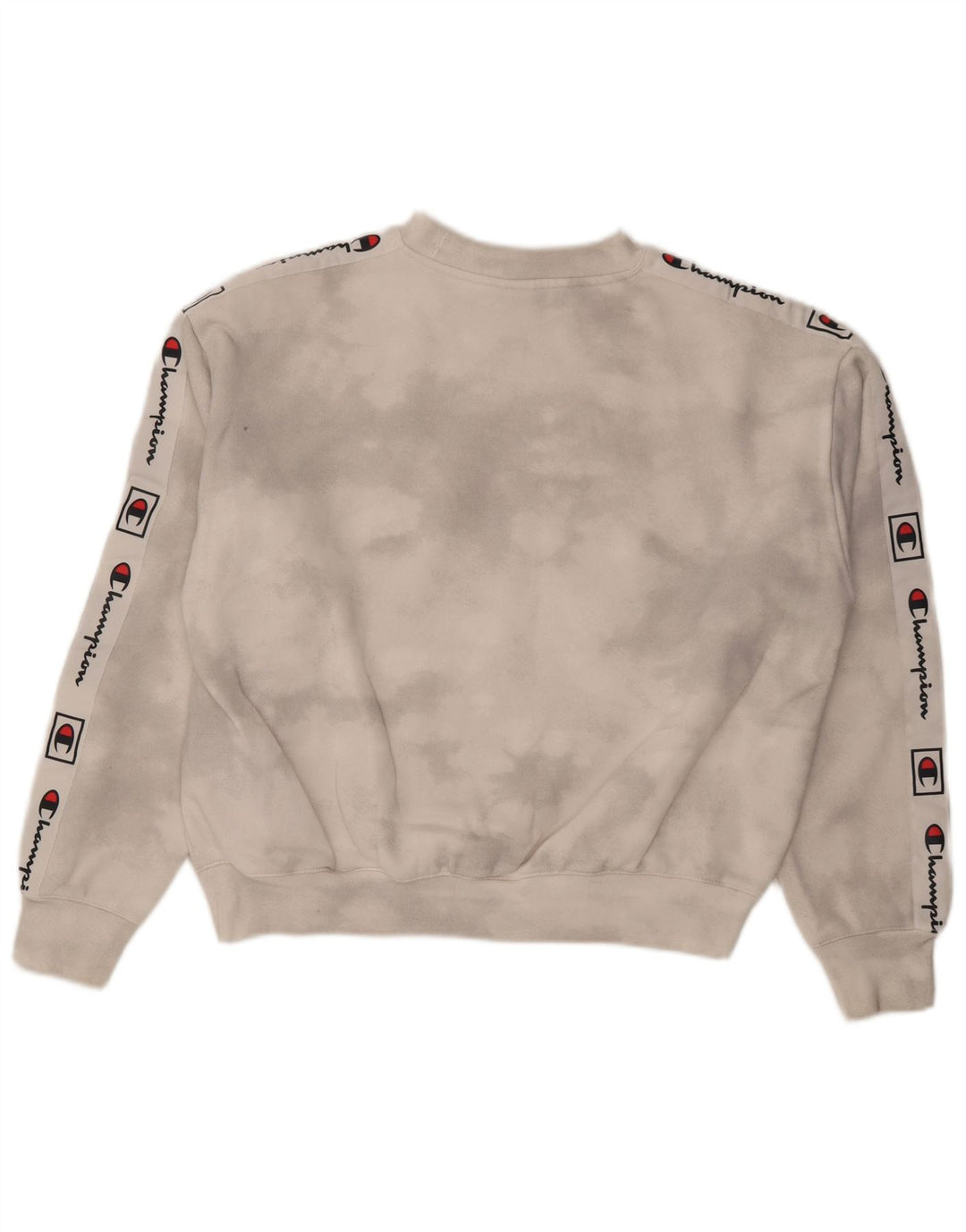 Damska bluza typu oversize CHAMPION Crop UK 16, duża w kolorze złamanej bieli