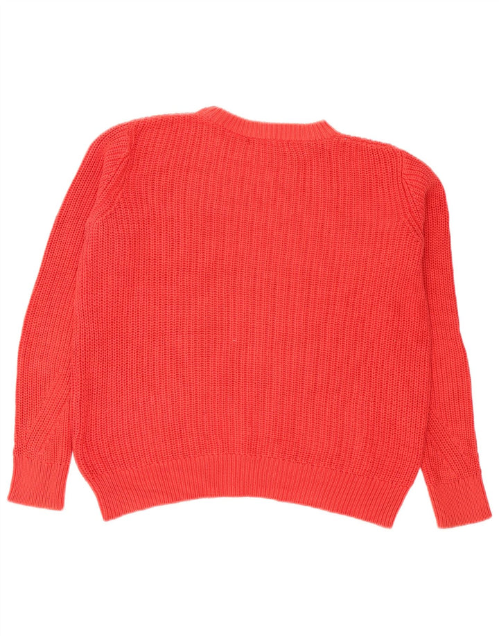 Marks & Spencer Męski sweter z okrągłym dekoltem, mały, czerwony, bawełniany