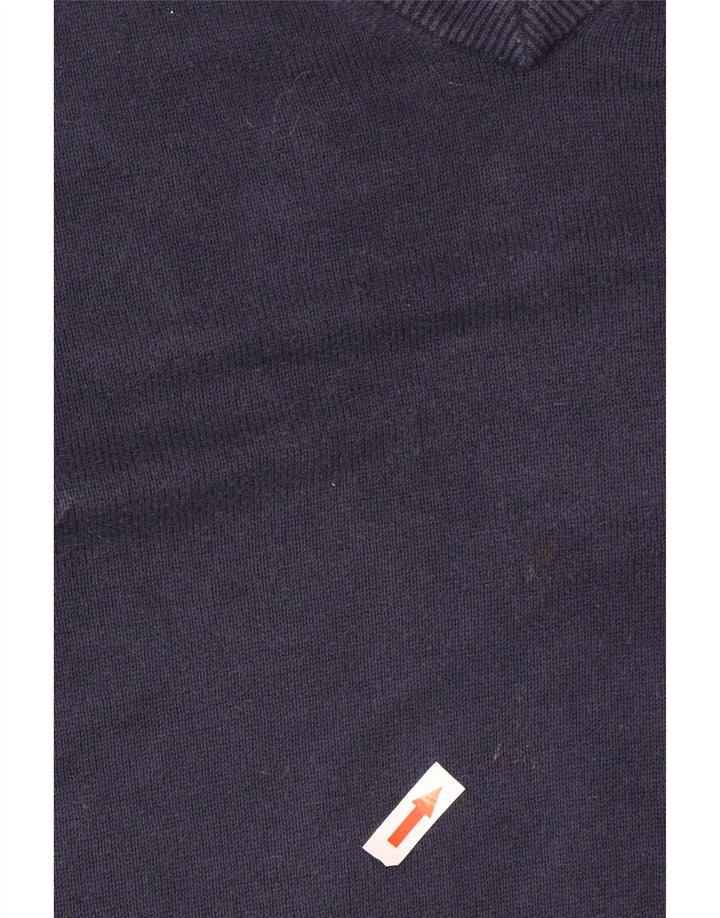 Męski sweter Tommy Hilfiger z dekoltem w kształcie litery V, średni granatowy, bawełniany