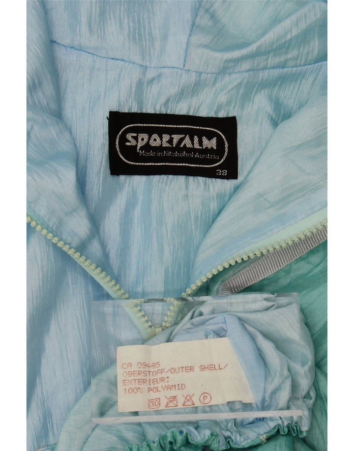 SPORTALM Womens Oversized 3/4 Sleeve Rain Jacket EU 38 Medium Turquoise Vintage Sportalm and Second-Hand Sportalm from Messina Hembry 