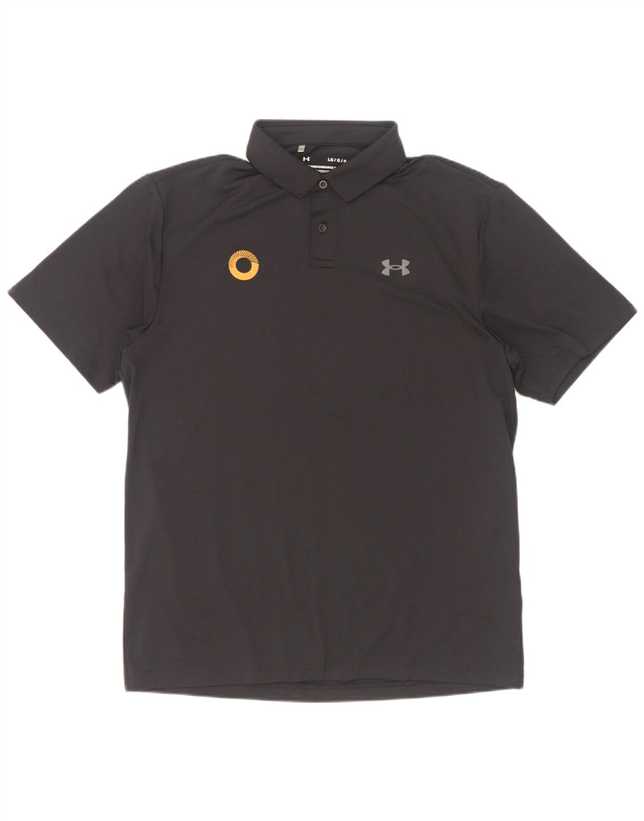 Męska koszulka polo Under Armour, duża, czarna, z poliestru