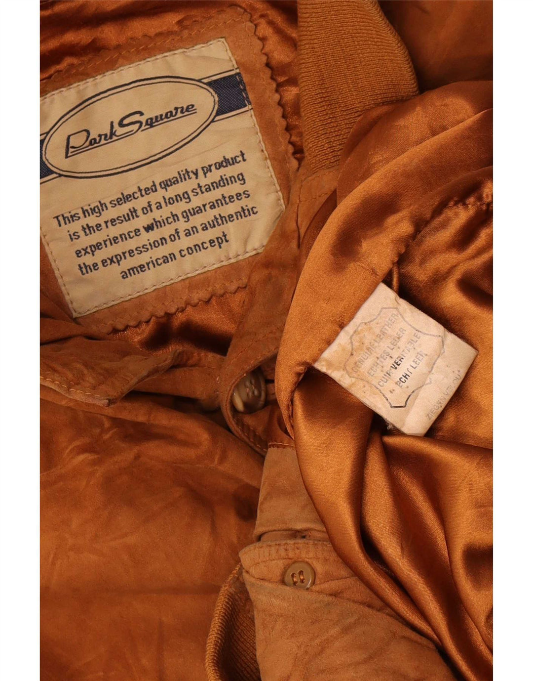 Vintage męska zamszowa kurtka bomber UK 42 XL brązowa skóra