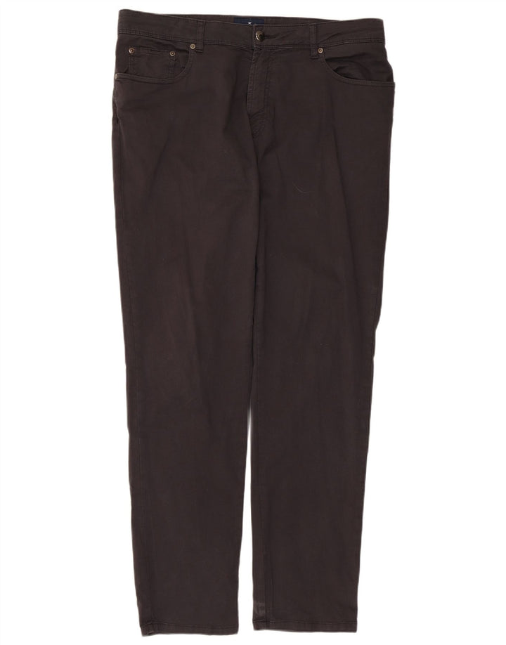 Męskie spodnie typu slim casual Hackett W36 L31 Brązowa bawełna