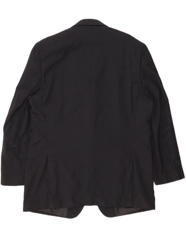 Męska marynarka Michael Kors z długim rękawem, zapinana na 2 guziki, UK 46 3XL, czarna wełna