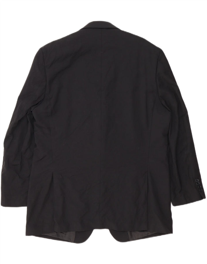 Męska marynarka Michael Kors z długim rękawem, zapinana na 2 guziki, UK 46 3XL, czarna wełna