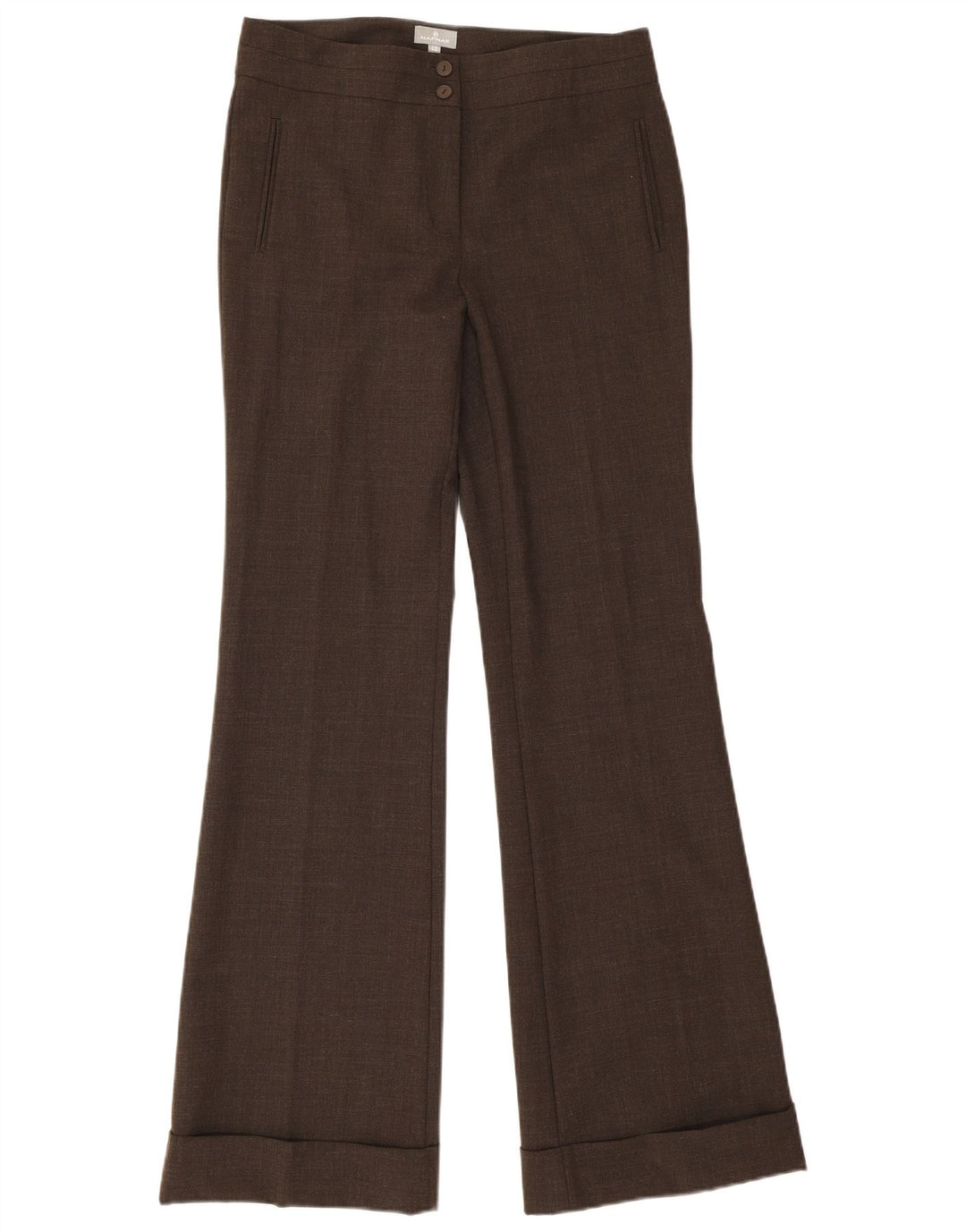 Damskie spodnie garniturowe Naf Naf EU 40 Medium W30 L33 Brązowy poliester