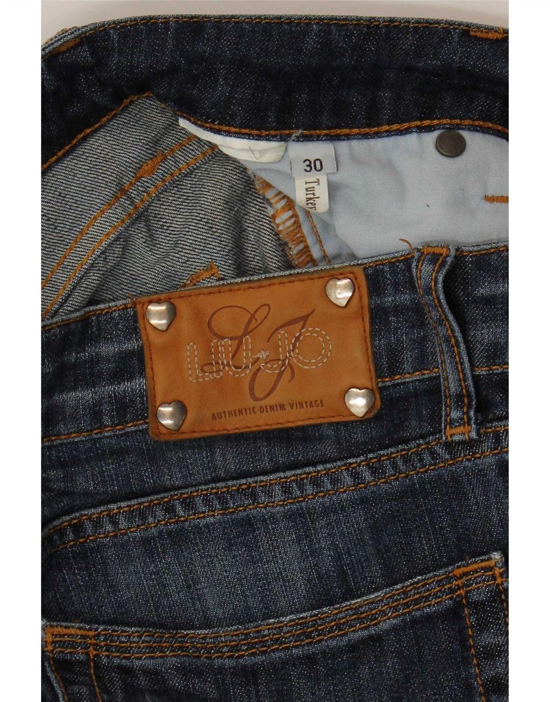 Damskie jeansy Liu Jo W30 L24 granatowe