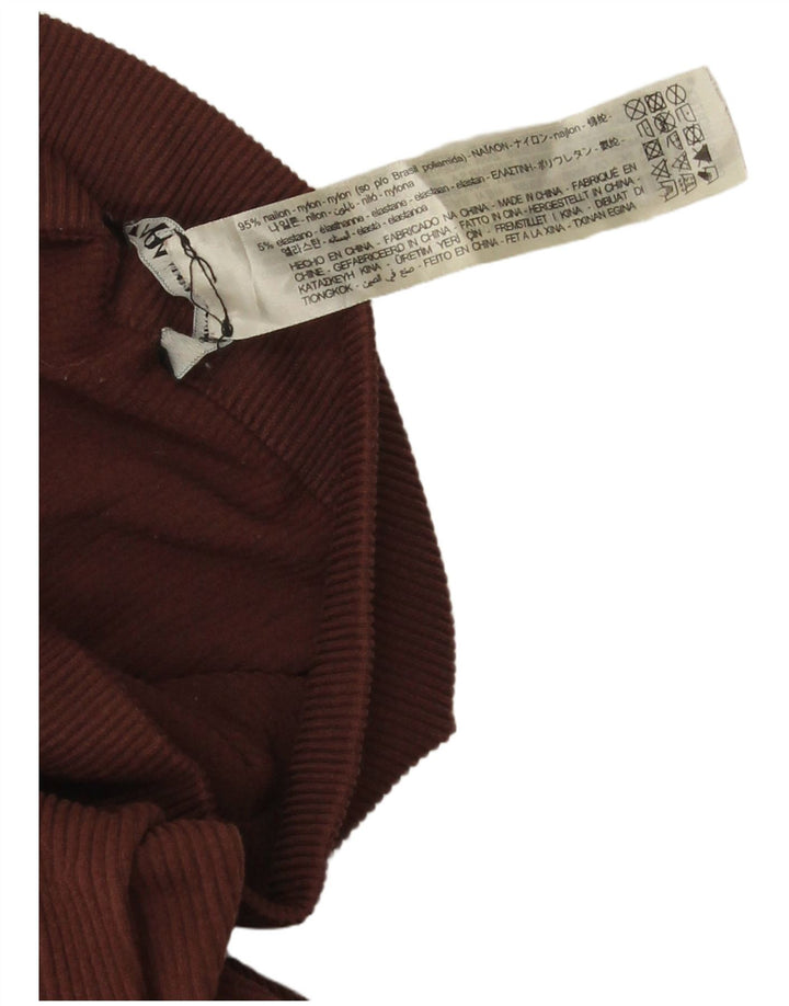 Legginsy damskie Zara UK 4 XS, brązowe, nylonowe
