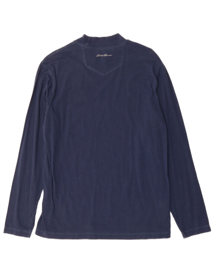Męski top z długim rękawem Eddie Bauer, średni granatowy, bawełniany