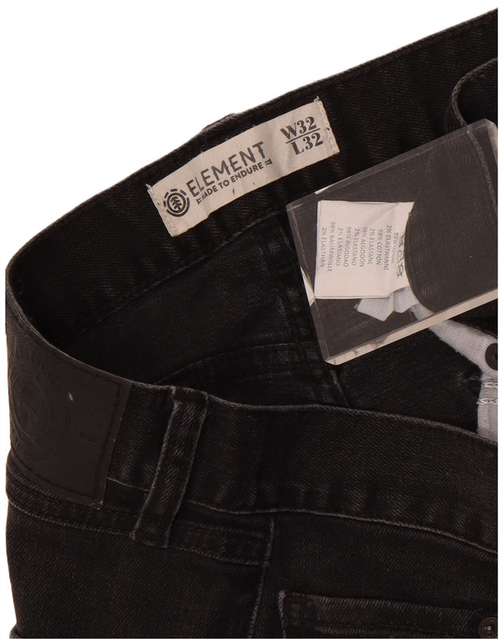 Męskie jeansy Element W32 L32 Czarne bawełniane