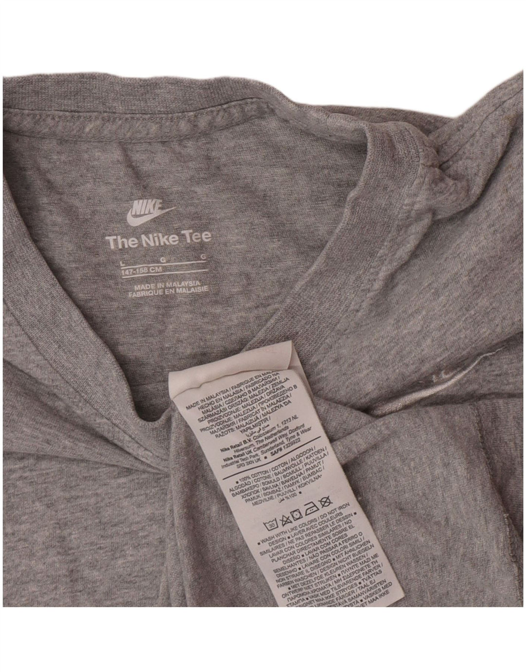 T-shirt chłopięcy Nike na 12-13 lat, duży, szary, bawełniany w plamki